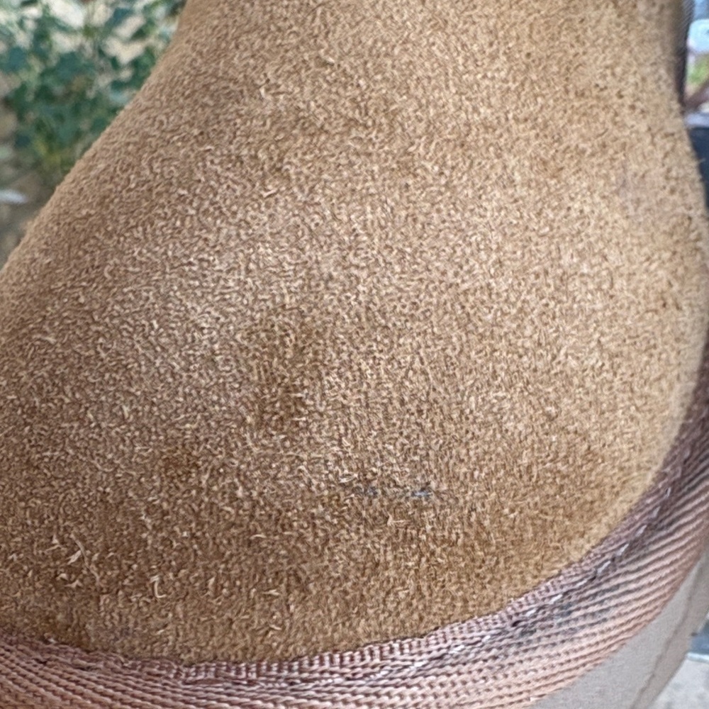 Koolaburra Tan Suede Boots with Shearling Trim - Picture 5 of 11